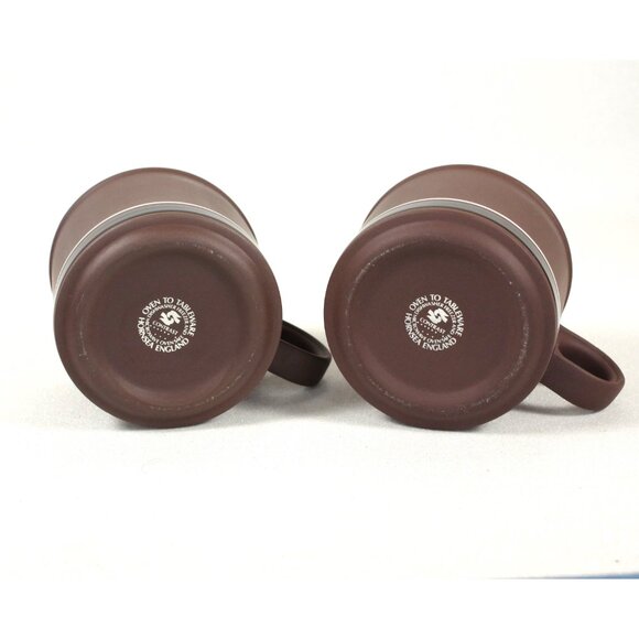 Set of 2 Hornsea Coffee Mugs "Contrast" Pattern Flat Cup Made in England - Picture 4 of 4